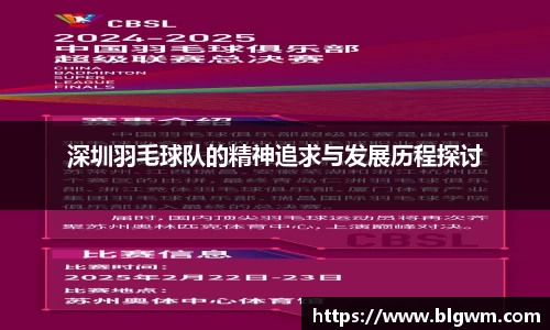 深圳羽毛球队的精神追求与发展历程探讨