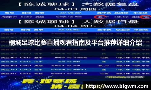 桐城足球比赛直播观看指南及平台推荐详细介绍