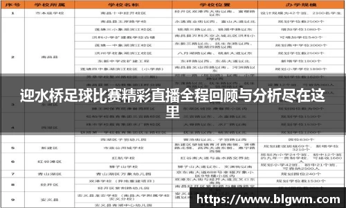 迎水桥足球比赛精彩直播全程回顾与分析尽在这里
