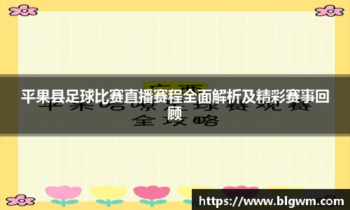 平果县足球比赛直播赛程全面解析及精彩赛事回顾